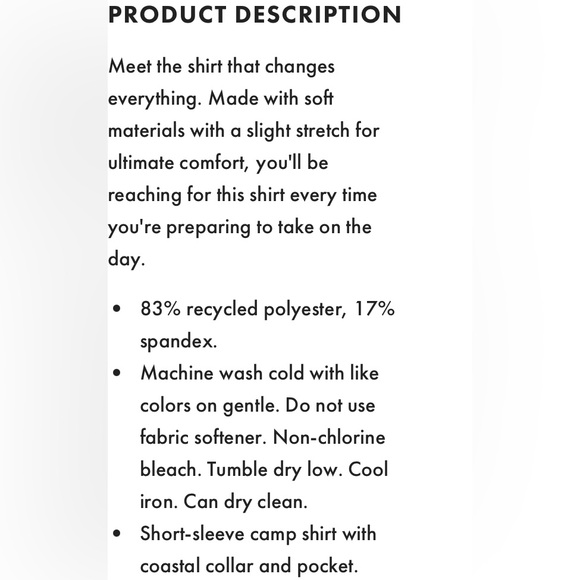 Tommy Bahama Big & Tall Bahama Coast IslandZone Heathered Solid Camp Shirt ~ NWT - Picture 11 of 11